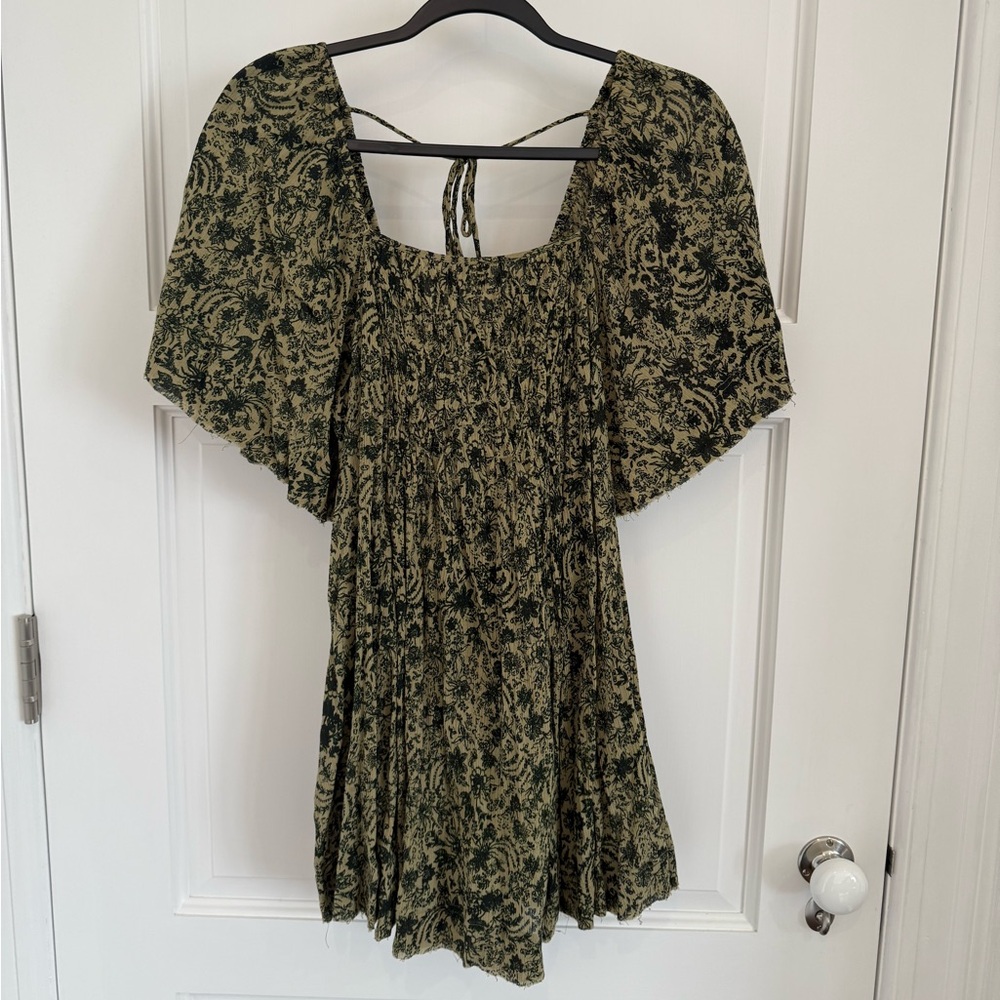 Free People smocked floral print top.  Never work. NWOT.